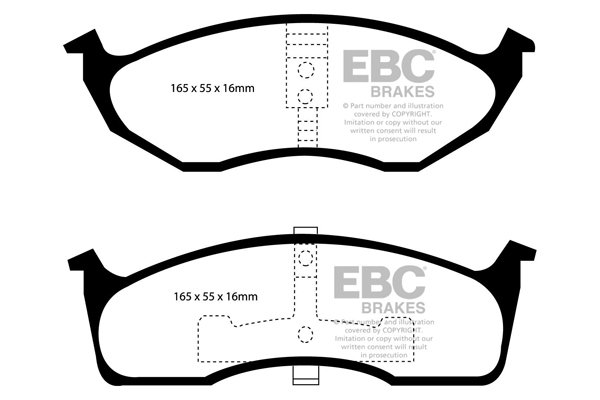Bremsbelagsatz, Scheibenbremse Vorderachse EBC Brakes DP41623R von EBC Brakes