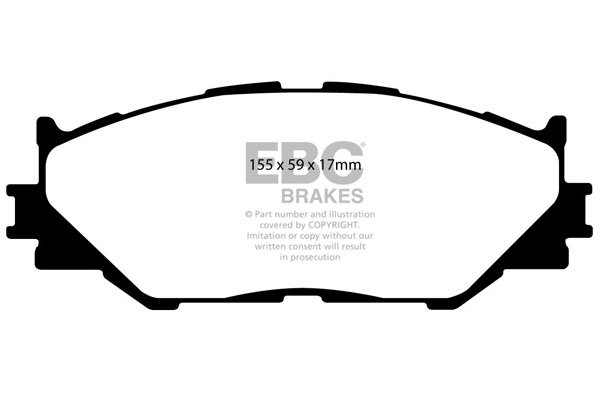 Bremsbelagsatz, Scheibenbremse Vorderachse EBC Brakes DP41772R von EBC Brakes