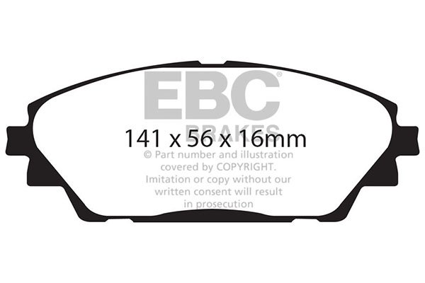 Bremsbelagsatz, Scheibenbremse Vorderachse EBC Brakes DP42185R von EBC Brakes
