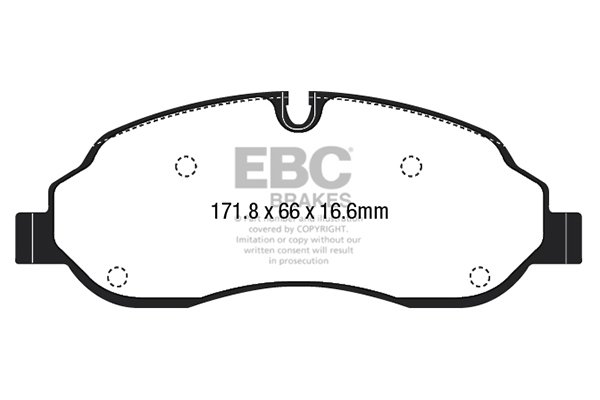 Bremsbelagsatz, Scheibenbremse Vorderachse EBC Brakes DP42221R von EBC Brakes