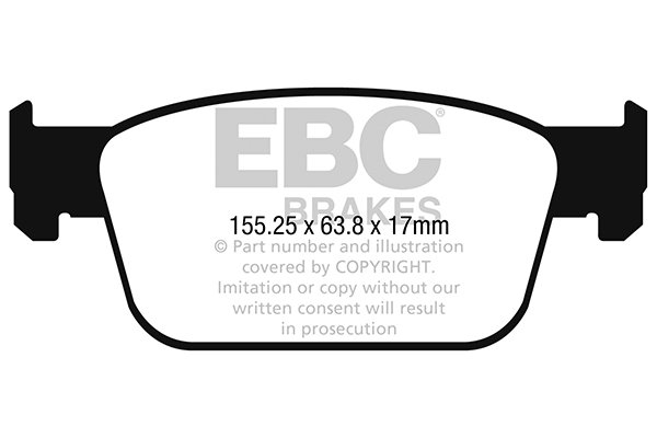 Bremsbelagsatz, Scheibenbremse Vorderachse EBC Brakes DP42273R von EBC Brakes