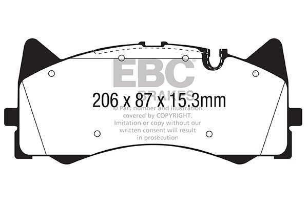 Bremsbelagsatz, Scheibenbremse Vorderachse EBC Brakes DP42298R von EBC Brakes