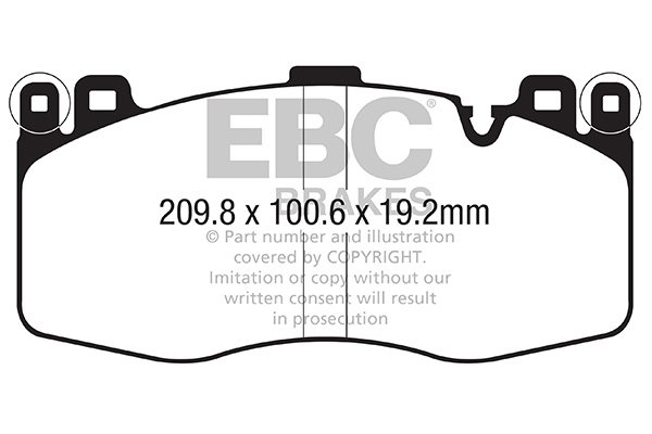 Bremsbelagsatz, Scheibenbremse Vorderachse EBC Brakes DP42370R von EBC Brakes