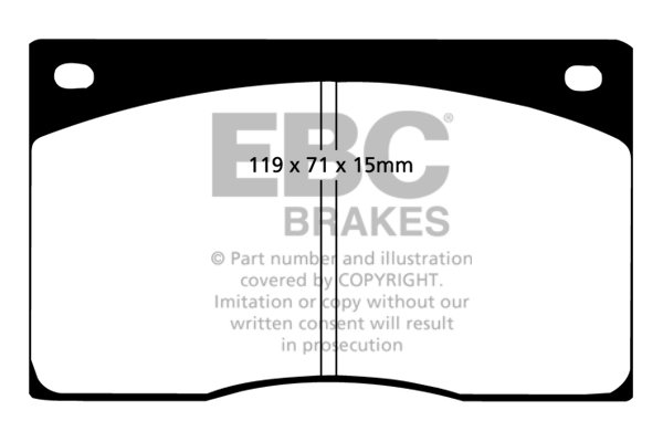 Bremsbelagsatz, Scheibenbremse Vorderachse EBC Brakes DP4262R von EBC Brakes