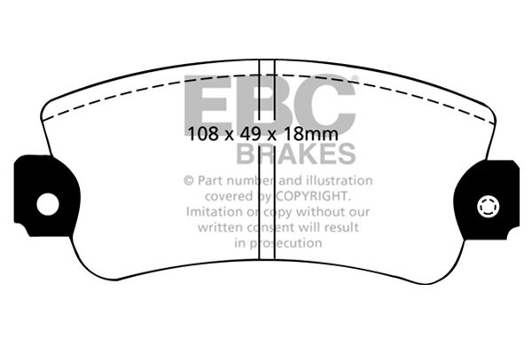 Bremsbelagsatz, Scheibenbremse Vorderachse EBC Brakes DP485 von EBC Brakes