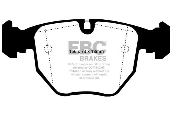 Bremsbelagsatz, Scheibenbremse Vorderachse EBC Brakes DP51036NDX von EBC Brakes