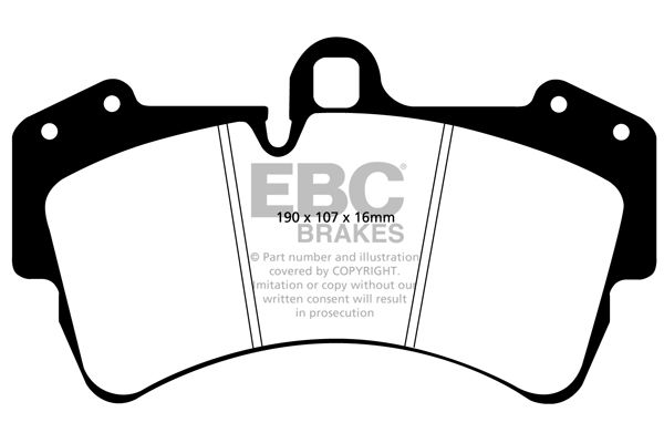 Bremsbelagsatz, Scheibenbremse Vorderachse EBC Brakes DP51473NDX von EBC Brakes