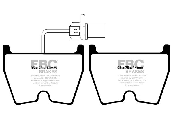 Bremsbelagsatz, Scheibenbremse Vorderachse EBC Brakes DP51513NDX von EBC Brakes