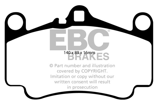 Bremsbelagsatz, Scheibenbremse Vorderachse EBC Brakes DP51515NDX von EBC Brakes