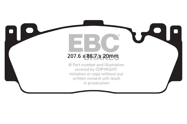 Bremsbelagsatz, Scheibenbremse Vorderachse EBC Brakes DP52148NDX von EBC Brakes