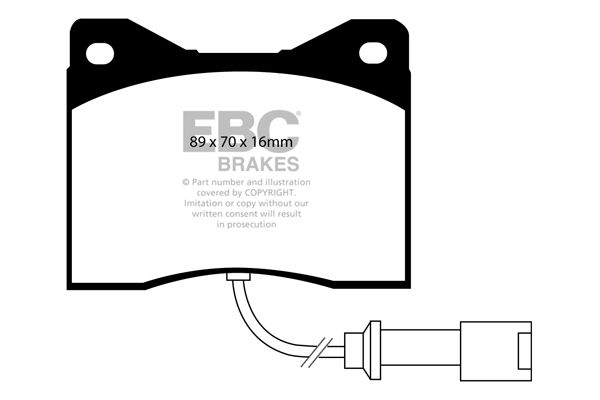 Bremsbelagsatz, Scheibenbremse Vorderachse EBC Brakes DP5753NDX von EBC Brakes