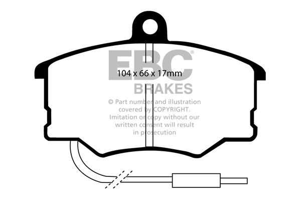 Bremsbelagsatz, Scheibenbremse Vorderachse EBC Brakes DP616 von EBC Brakes