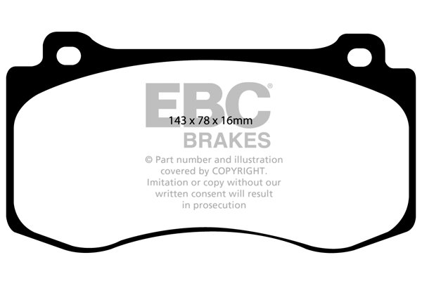 Bremsbelagsatz, Scheibenbremse Vorderachse EBC Brakes DP61764 von EBC Brakes