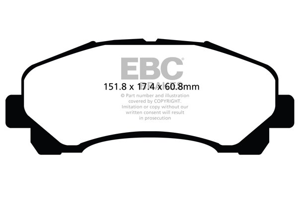 Bremsbelagsatz, Scheibenbremse Vorderachse EBC Brakes DP62113 von EBC Brakes