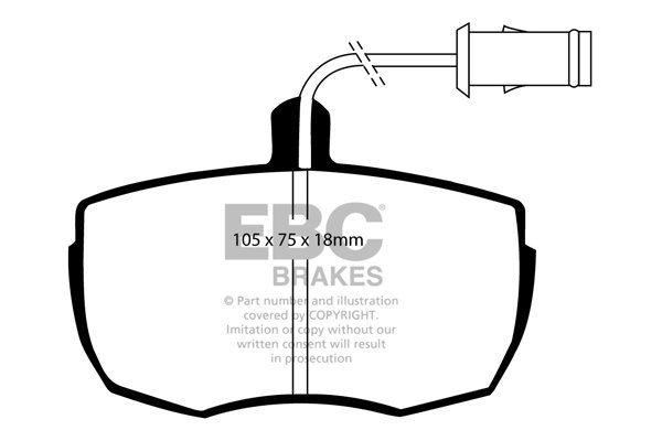Bremsbelagsatz, Scheibenbremse Vorderachse EBC Brakes DP622 von EBC Brakes