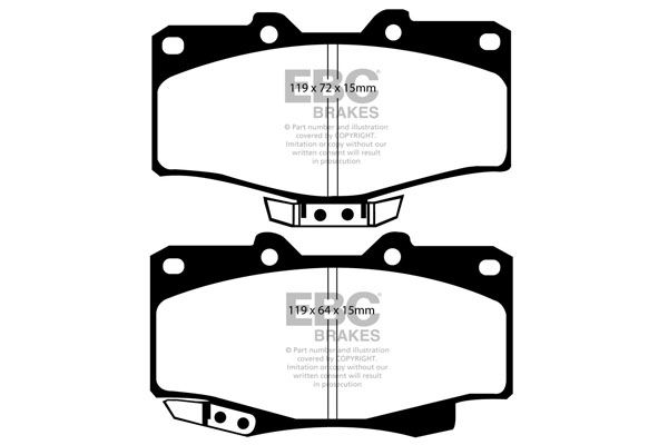 Bremsbelagsatz, Scheibenbremse Vorderachse EBC Brakes DP807 von EBC Brakes