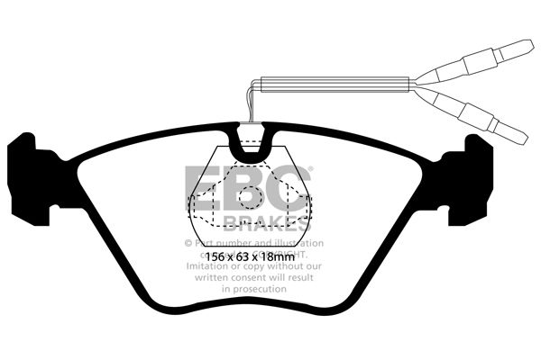 Bremsbelagsatz, Scheibenbremse Vorderachse EBC Brakes DP881 von EBC Brakes