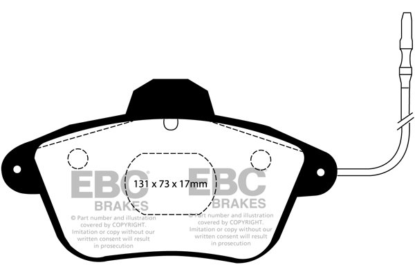 Bremsbelagsatz, Scheibenbremse Vorderachse EBC Brakes DP882 von EBC Brakes