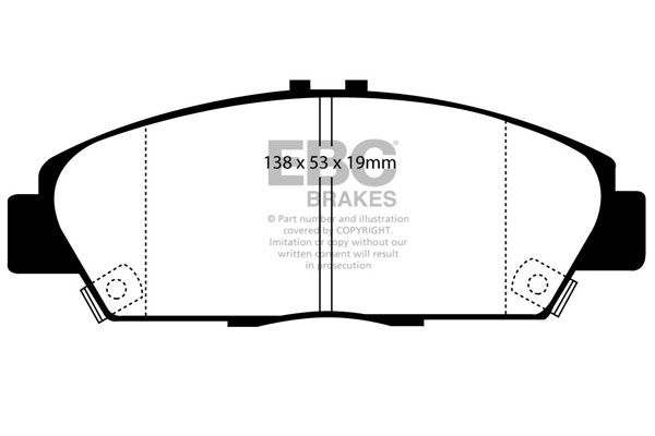 Bremsbelagsatz, Scheibenbremse Vorderachse EBC Brakes DP975 von EBC Brakes