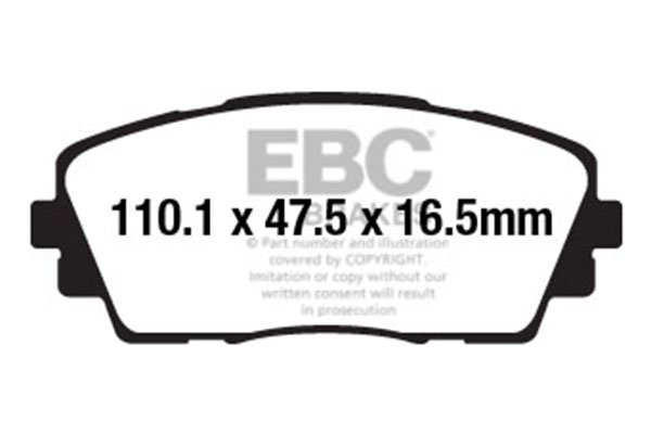 Bremsbelagsatz, Scheibenbremse Vorderachse EBC Brakes DPX2163 von EBC Brakes
