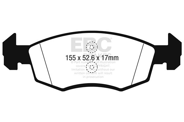 Bremsbelagsatz, Scheibenbremse Vorderachse EBC Brakes DPX2241 von EBC Brakes