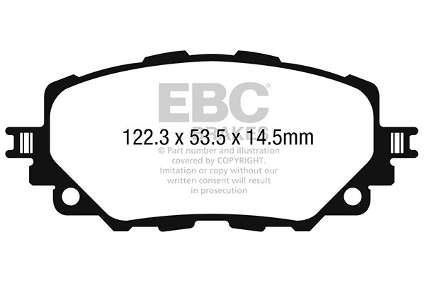 Bremsbelagsatz, Scheibenbremse Vorderachse EBC Brakes DPX2263 von EBC Brakes