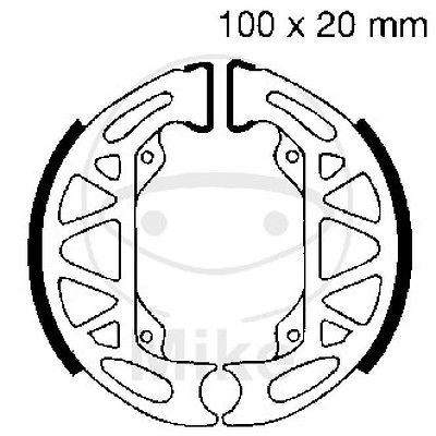 Bremsbacken hinten Piaggio Vespa NRG mc2 DT 50 LC Bj. 1996-1998 von EBC