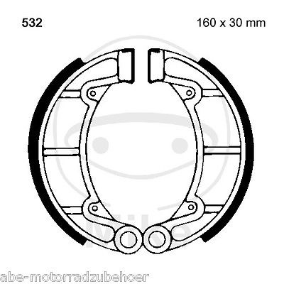 Bremsbacken hinten Yamaha YFM 350 ANV Bruin 2WD Bj. 2006 Bremsbacken hinten Yamaha YFM 350 ANV Bruin 2WD Bj. 2006 von EBC