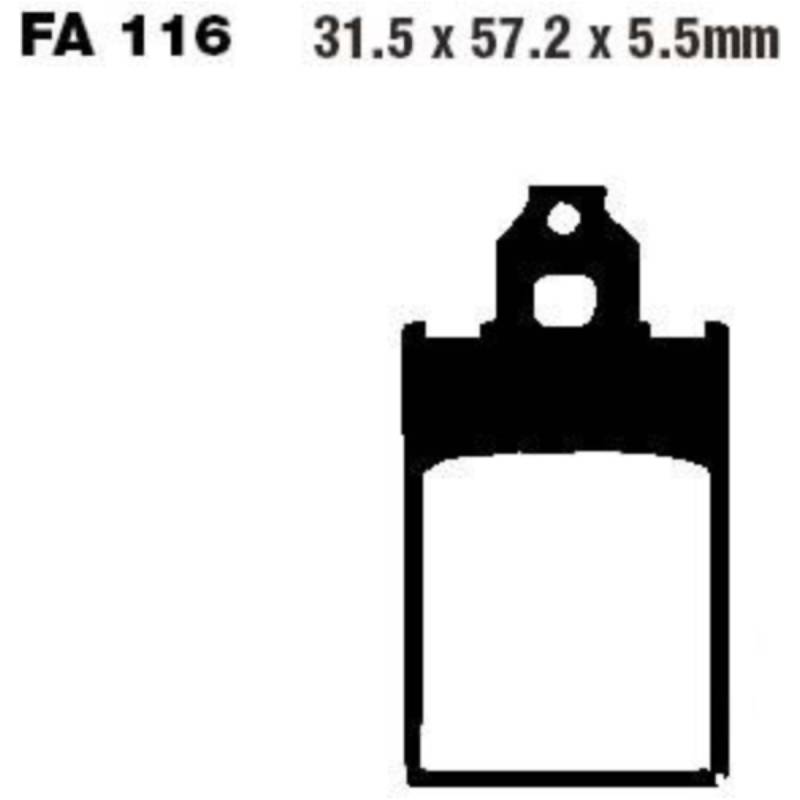 Bremsbeläge bremsklotz standard ebc fa116 von EBC