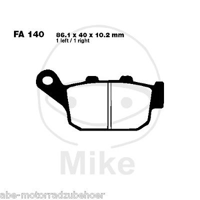 Bremsbeläge hinten Honda FES 125 Pantheon Bj. 2003-2006 JF12 Bremsbeläge hinten Honda FES 125 Pantheon Bj. 2003-2006 JF12 von EBC