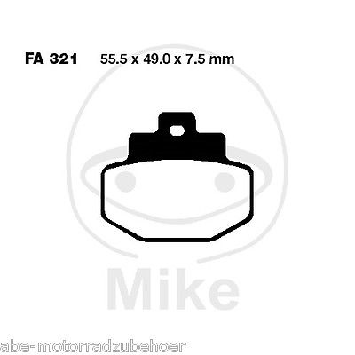 Bremsbeläge hinten Piaggio Vespa GTS 250 ie ABS 06-10 Bremsbeläge hinten Piaggio Vespa GTS 250 ie ABS 06-10 von EBC
