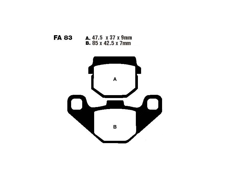 EBC Roller Bremsbeläge HINTEN Peugeot Jet Force 50 Darkside Bj.2008-2015 TÜV-... von EBC