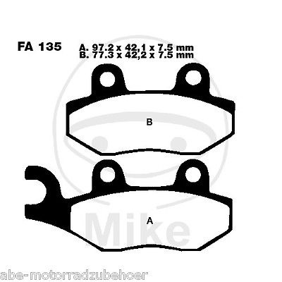 EBC TT Bremsbeläge hinten Barossa SMC Quarterback ATV Quad 250 Bj. 2005-2008 EBC TT Bremsbeläge hinten Barossa SMC Quarterback ATV Quad 250 Bj. 2005-2008 von EBC