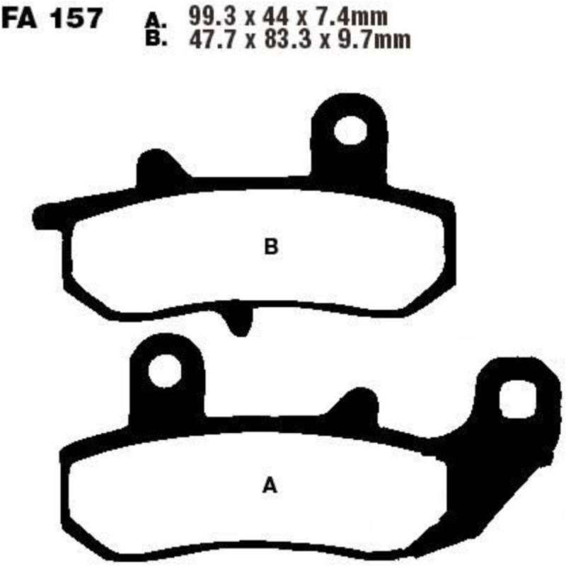 Ebc fa157r bremsbeläge bremsklotz sinter r von EBC