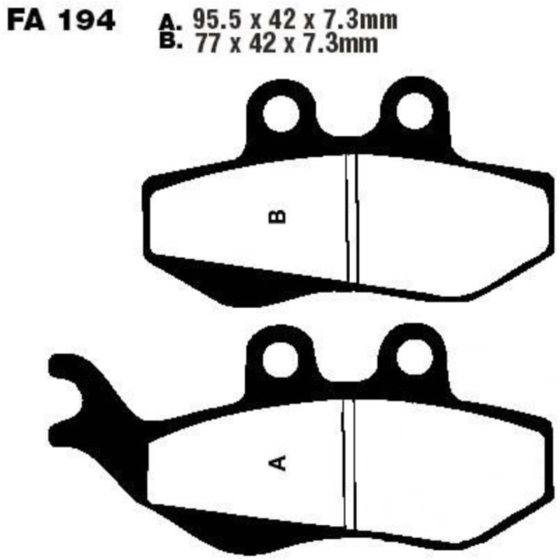 Ebc fa194hh bremsbeläge bremsklotz sinter hh von EBC