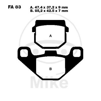 Roller Bremsbeläge EBC Pegasus R 50 X hinten Bj. 2006-2010 Roller Bremsbeläge EBC Pegasus R 50 X hinten Bj. 2006-2010 von EBC
