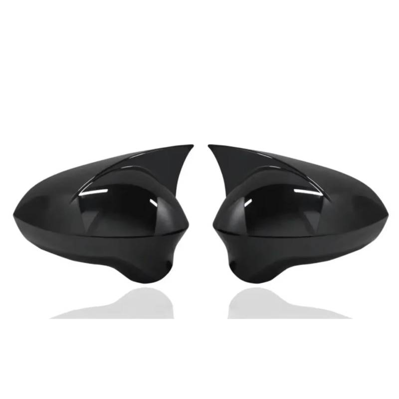 EBDFGHK Auto Spiegelkappen Kompatibel Mit SEAT Für Ibiza 6J 2008–2017 Paar Rückspiegelabdeckung Glänzend Schwarze Seite Für Außenspiegel-Abdeckkappe Autospiegelgehäuse von EBDFGHK