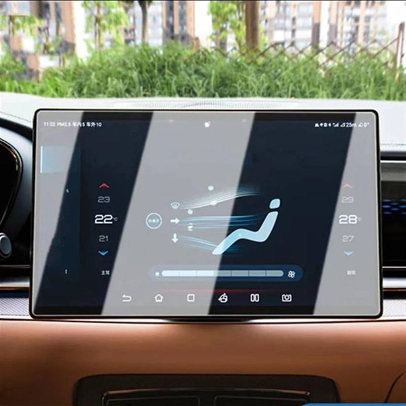EBDFGHK Cockpit Schutzfolie Kompatibel Mit BYD Für Song Plus EV 2022 Autoinnenraum Mittelkonsole Transparente Displayschutzfolie Armaturenbrett Monitor Schutzfolie(12.8inch GPS) von EBDFGHK