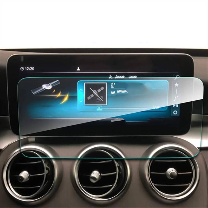 EBDFGHK Cockpit Schutzfolie Kompatibel Mit Benz Für C-Klasse W205 2019 2020 10,25 Zoll Auto-Innenraum-Armaturenbrett-Schutzfolie Displayschutzfolie Aus Gehärtetem Glas von EBDFGHK