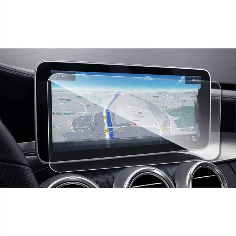 EBDFGHK Cockpit Schutzfolie Kompatibel Mit Benz Für Classe C W205 2019 2020 2021 2022 10, 25 Zoll Auto Innen Armaturenbrett Schutzfolie Gehärtetem Glas Schutzfolie von EBDFGHK