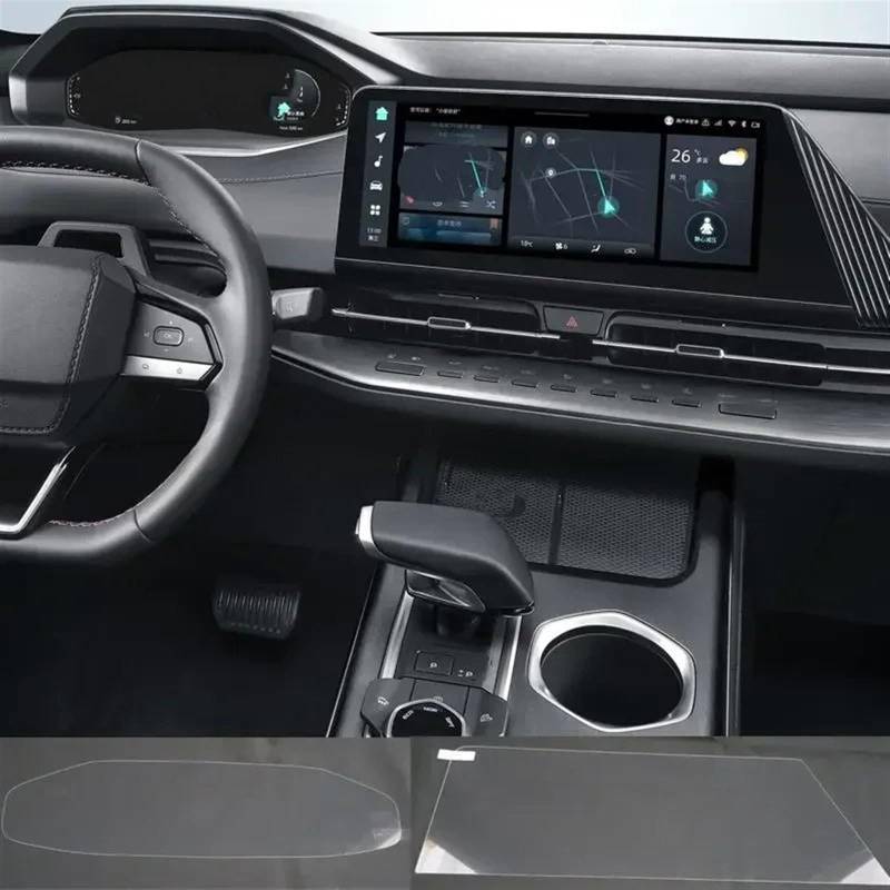 EBDFGHK Cockpit Schutzfolie Kompatibel Mit Changan Für Cs55 Plus 2022 Auto Instrument Schutz Film Auto Navigation Schutz Film Gehärtetem Glas Schutz Film(12 inch GPS and Instrument) von EBDFGHK