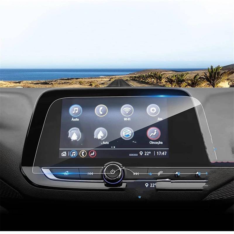 EBDFGHK Cockpit Schutzfolie Kompatibel Mit Chevrolet Für Tracker 2019 2020 2021 Autonavigations-Displayschutzfolienaufkleber Displayschutzfolie Aus Gehärtetem Glas von EBDFGHK