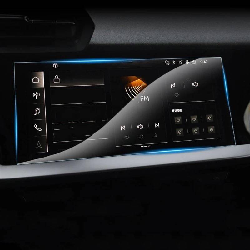EBDFGHK Cockpit Schutzfolie Kompatibel Mit Für A3 Für 8Y 2021 2020 Navigation Display Screen Schutz Film Center Control Screen Schutz Film Auto Zubehör von EBDFGHK