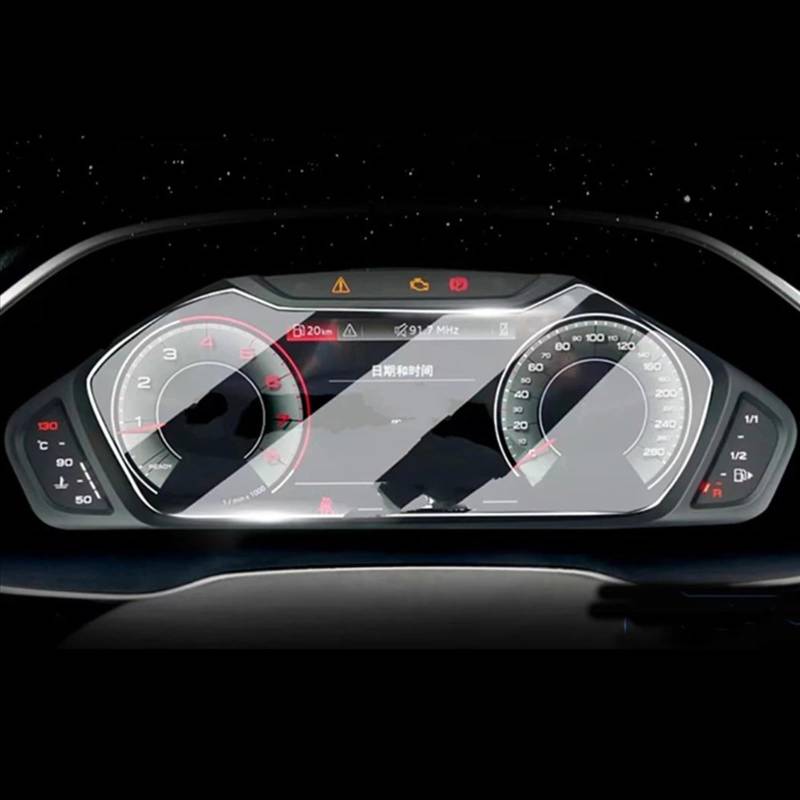 EBDFGHK Cockpit Schutzfolie Kompatibel Mit Für Q3 2019 2020 Autonavigations-Displayschutzfolienaufkleber Displayschutzfolie Aus Gehärtetem Glas Autozubehör(Lhd 12.3 Instrument) von EBDFGHK