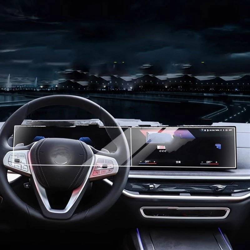 EBDFGHK Cockpit Schutzfolie Kompatibel Mit Für X5 Idrive 8 Autonavigations-Bildschirmschutzfolienaufkleber Autoinnenraum-Armaturenbrett-Schutzfolie Autozubehör von EBDFGHK