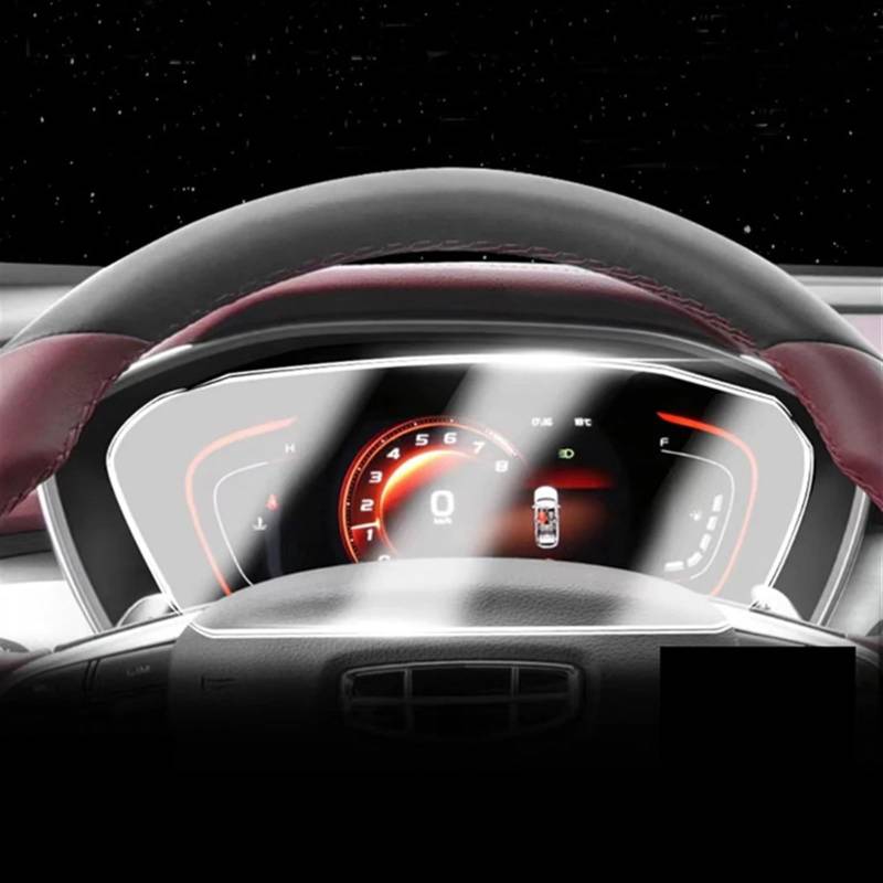 EBDFGHK Cockpit Schutzfolie Kompatibel Mit Geely Für Coolray Für Escape 2018 2019 2020 2021 Auto Navigation Schutz Film Auto Instrument Transparent Schutz Film(TPU Dashboard) von EBDFGHK