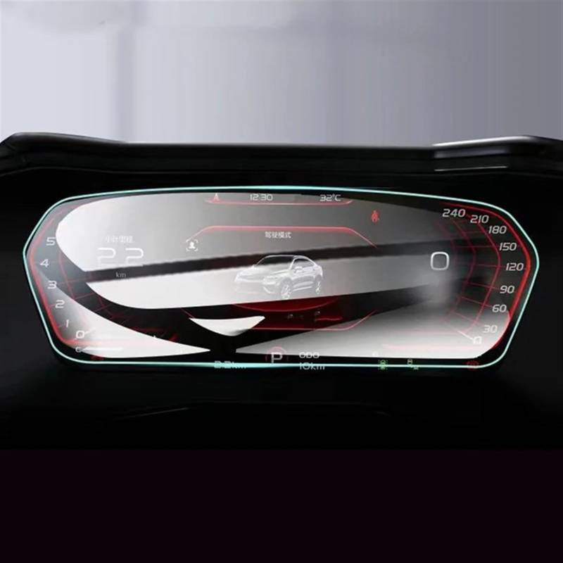 EBDFGHK Cockpit Schutzfolie Kompatibel Mit Geely Für Tugella FY11 2019 2020 Auto Navigation Display Schutzhülle Aufkleber Auto Instrument Transparent Schutz Film(Dashboard) von EBDFGHK