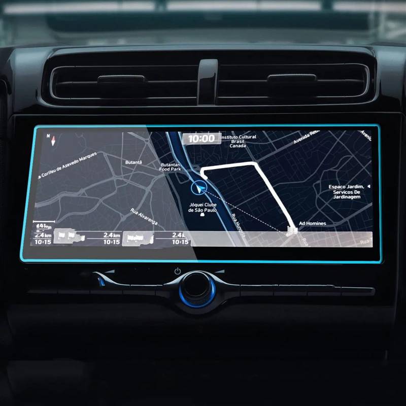 EBDFGHK Cockpit Schutzfolie Kompatibel Mit Hyundai Für Creta 2021 2022 10,25 Zoll Auto Navigation Display Schutzhülle Film Aufkleber Gehärtetem Glas Display Schutzhülle Film von EBDFGHK