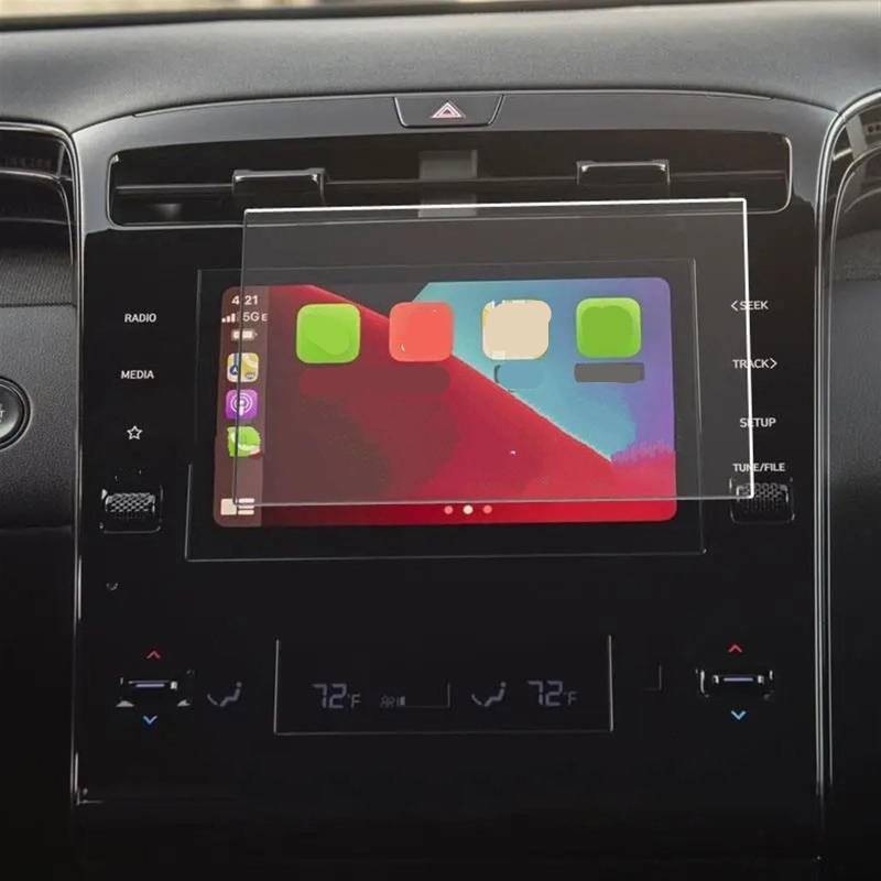 EBDFGHK Cockpit Schutzfolie Kompatibel Mit Hyundai Für Tucson Nx4 2021 2022 8 Zoll Center Control Screen Schutz Film Auto Instrument Transparent Schutz Film von EBDFGHK