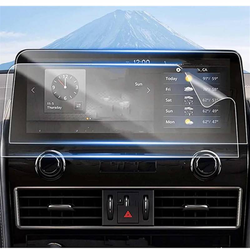 EBDFGHK Cockpit Schutzfolie Kompatibel Mit Nissan Für Armada 2021 2022 2023 12,3 Zoll Auto Instrument Transparent Schutzhülle Film Center Control Screen Schutzhülle Film von EBDFGHK